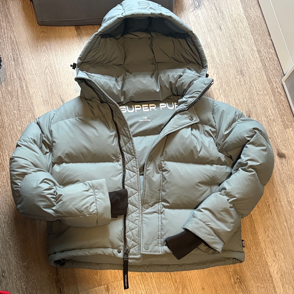 Super Puff Gray Puffer Jacket - image 1
